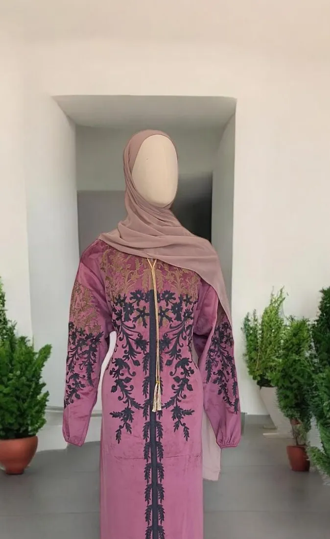 Abaya chita (Pink) — Dar Nūr