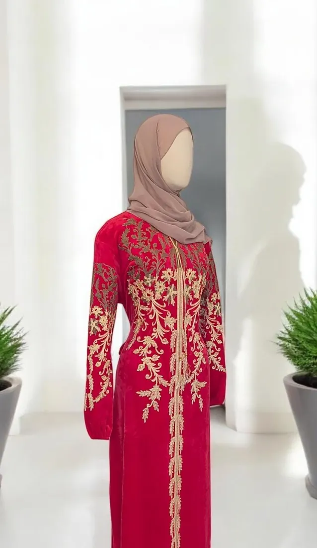 Abaya Chita (Red) — Dar Nūr