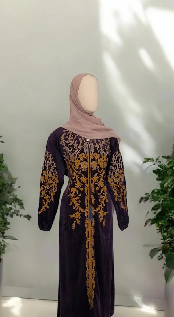 Abaya Chita (eggplant) — Dar Nūr