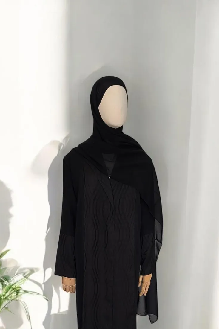 Abaya kimono Seyra Médine (Black) — Dar Nūr