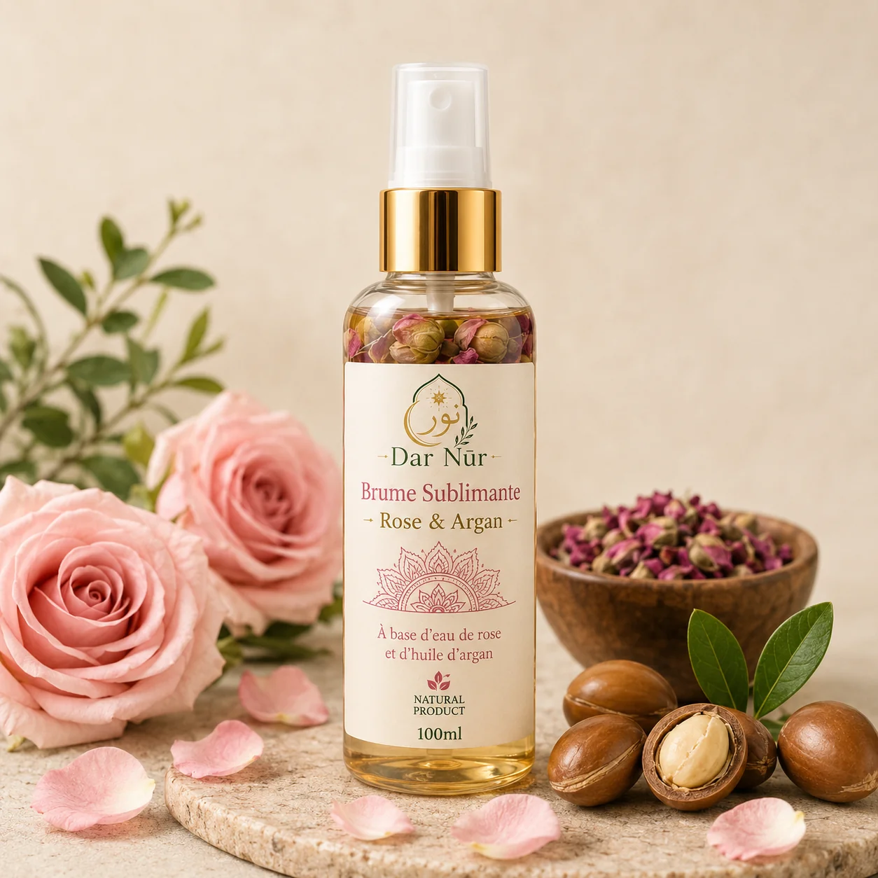 Brume Sublimante Rose & Argan — Dar Nūr