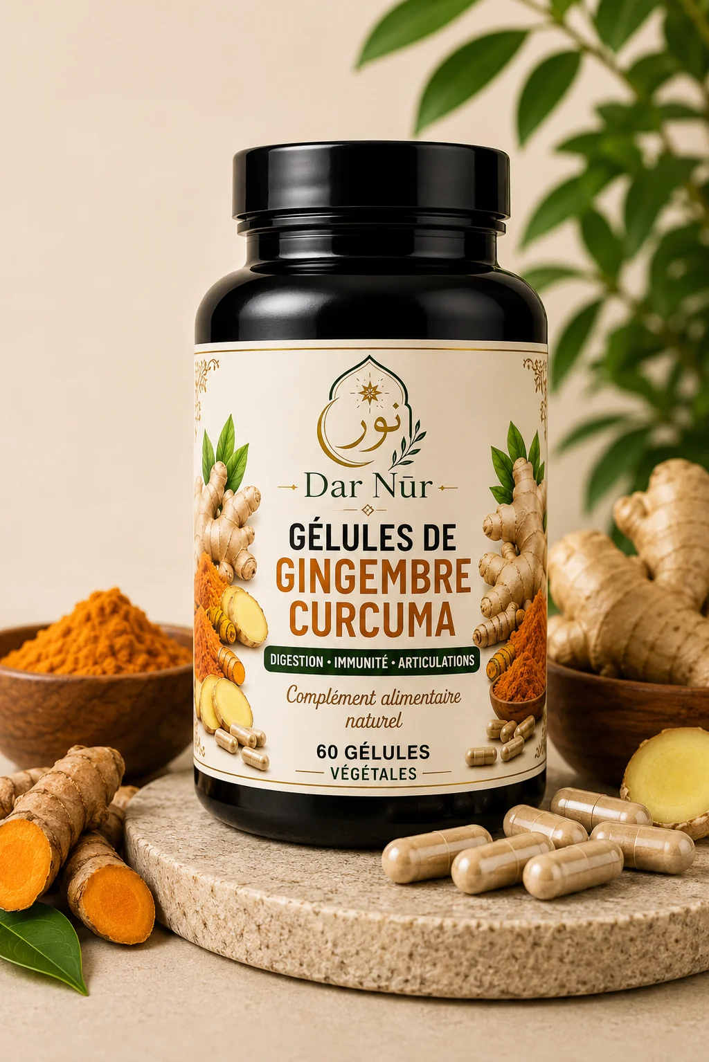 Gélules de Gingembre Curcuma — Dar Nūr