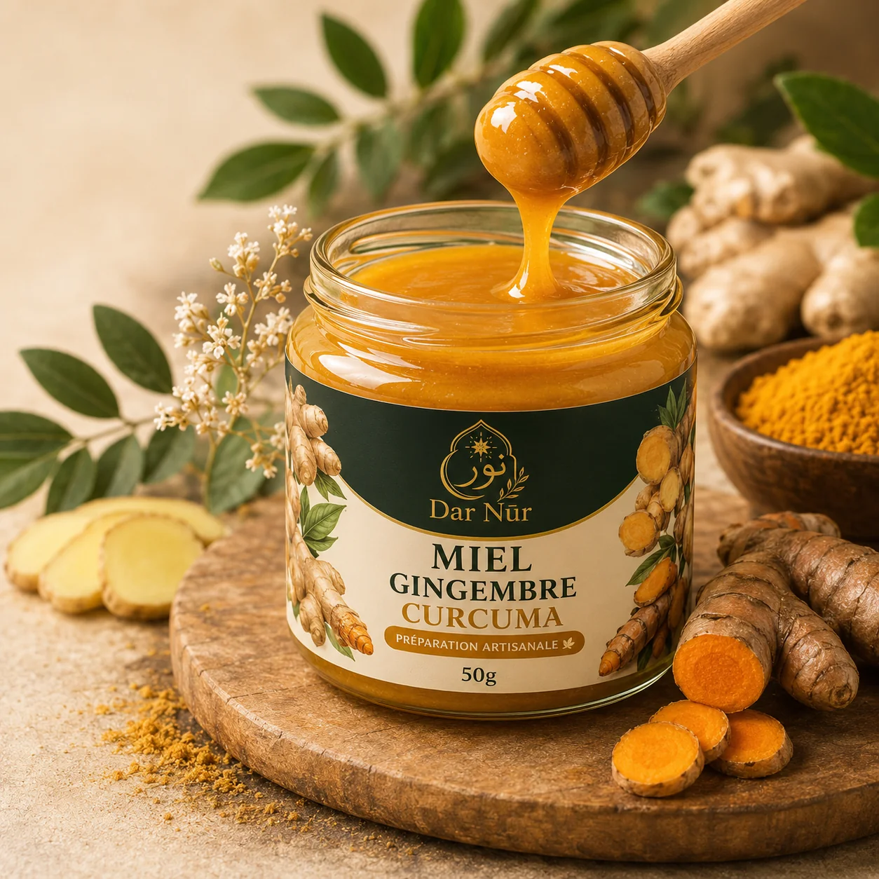 Miel Gingembre Curcuma — Dar Nūr