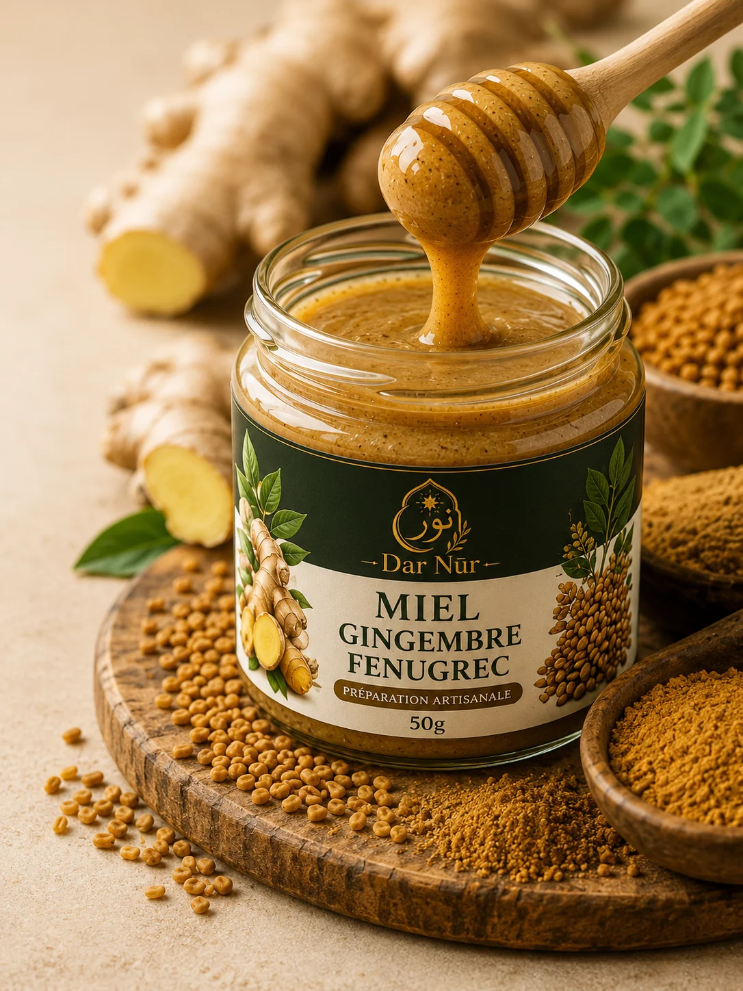 Miel Gingembre Fenugrec — Dar Nūr