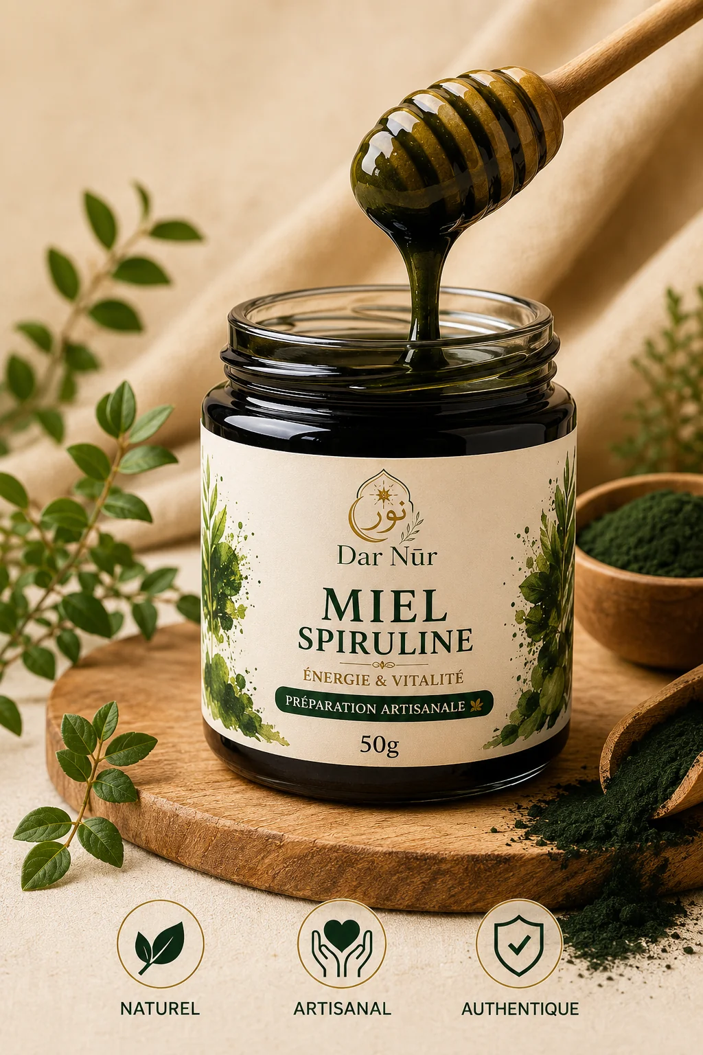 Miel Spiruline — Dar Nūr