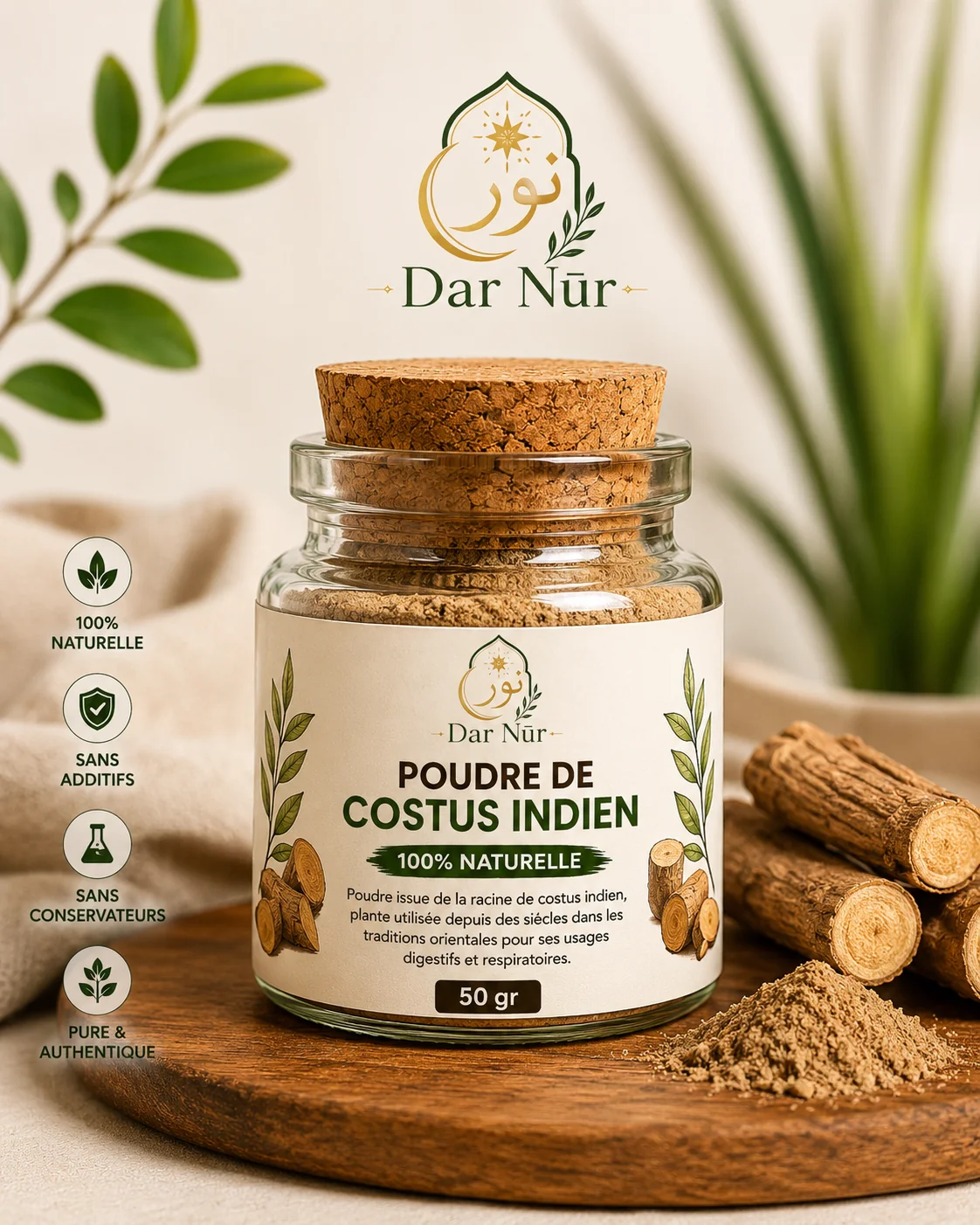 Poudre de Costus Indien — Dar Nūr