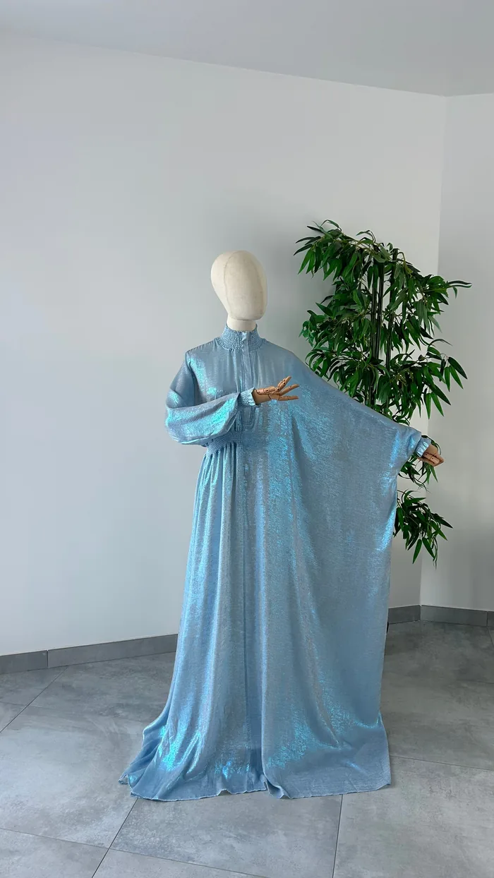 Abaya Nouha Bleu Ciel — Dar Nūr